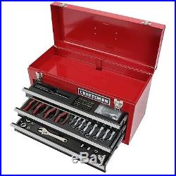 Craftsman 178 pc Mechanics Tool Set w 3 drawer Metal Hand Box, Ratchet, Pliers