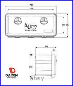 DAKEN JUST 750R/350/300 Tool Box + BRACKET Truck Storage Box Lorry Side Locker