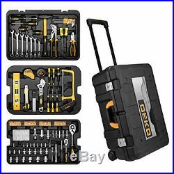 DEKO 258PCS Tool Set Mechanic Household DIY Essential Tools Box Hand Tool Kit