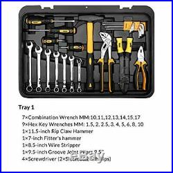 DEKO 258PCS Tool Set Mechanic Household DIY Essential Tools Box Hand Tool Kit