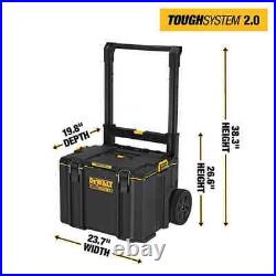 DEWALT 24 in. W Modular Tool Box 250 lbs. Load Capacity Telescopic Handle Black