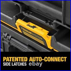 DEWALT Portable Tool Box Toughsystem 2-Piece Metal Wire Front Latches Storage