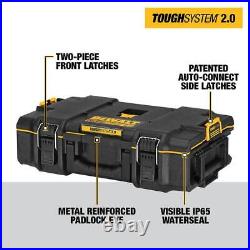 DEWALT ToughSystem Modular Tool Box, Large Tool Box + Shallow Tool Tray Black