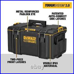 DEWALT ToughSystem Modular Tool Box, Large Tool Box + Shallow Tool Tray Black