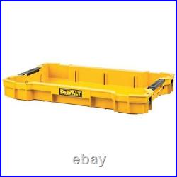 DEWALT ToughSystem Modular Tool Box, Large Tool Box + Shallow Tool Tray Black