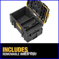 DEWALT ToughSystem Modular Tool Box, Large Tool Box + Shallow Tool Tray Black