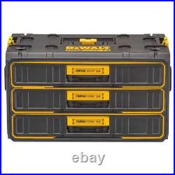 DEWALT Toughsystem Hand Tool Box 12.4 3-Drawers Storage Polypropylene Black