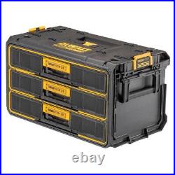 DEWALT Toughsystem Hand Tool Box 12.4 3-Drawers Storage Polypropylene Black