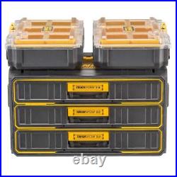 DEWALT Toughsystem Hand Tool Box 12.4 3-Drawers Storage Polypropylene Black