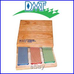 DMT Diamond Whetstones 3 Stone Set In Wood Box