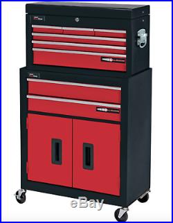DRAPER 8 Drawer Red Metal Tool Chest Ball Bearing Rollers Storage Cabinet BOX