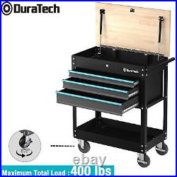 DURATECH 3-Drawer Rolling Tool Cart 30-1/2 Tool Chest Tool Box Case With wheels