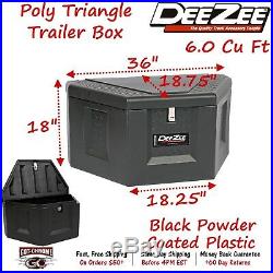 DZ 91717P Dee Zee Tool Box Poly Triangle Trailer Tongue Box Plastic