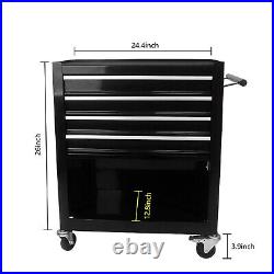 Detachable 4 Drawer Rolling Tool Trolley Tool Box with Large Cabinet Storage