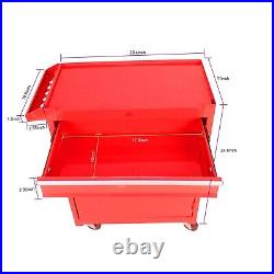 Detachable 5 Drawer Tool Chest withBottom Cabinet&Adjustable Shelf for Garage(Red)