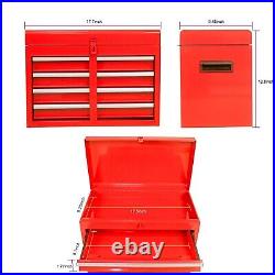 Detachable 5 Drawer Tool Chest withBottom Cabinet&Adjustable Shelf for Garage(Red)