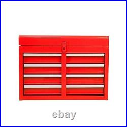 Detachable 5 Drawer Tool Chest withBottom Cabinet&Adjustable Shelf for Garage(Red)