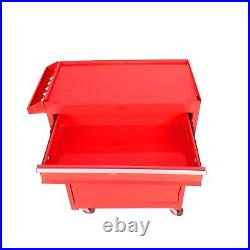 Detachable 5 Drawer Tool Chest withBottom Cabinet&Adjustable Shelf for Garage(Red)