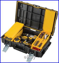 Dewalt Tool Storage Box Set Mobile ToughSystem 3-Pcs Rolling Chest Shop Job