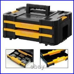 Dewalt Tstak IV Combo Carry Open Tote Tool Box Carrier + 2 Drawer Organiser
