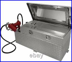 Diesel Fuel Transfer Tank, Auxiliary Tank & Toolbox Combo 51 Gallon 12V Pump