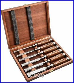 EZARC Japanese Chisel Nomi 6 Set With Box Woodworking carpenter Tool Japan F/S