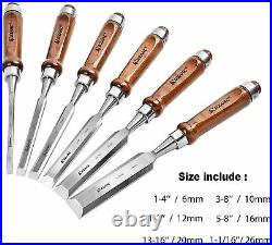 EZARC Japanese Chisel Nomi 6 Set With Box Woodworking carpenter Tool Japan F/S