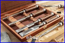 EZARC Japanese Chisel Nomi 6 Set With Box Woodworking carpenter Tool Japan F/S