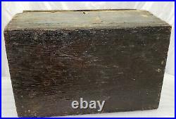 Early 1900's Wooden Tool Box Plattsburgh New York with Owner's Name 21x13x13