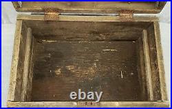 Early 1900's Wooden Tool Box Plattsburgh New York with Owner's Name 21x13x13