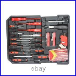 Easy to Carry Hand Tool Box with 4 layers of Toolset and Wheels