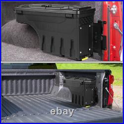 FOR 07-19 SILVERADO SIERRA TRUCK BED WHEEL WELL STORAGE TOOL BOX WithLOCK RIGHT