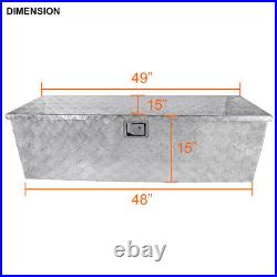 Fits 49 Heavy Duty Aluminum Tool Box Pickup Trailer Storage Underbody+Handle