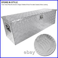 Fits 49 Heavy Duty Aluminum Tool Box Pickup Trailer Storage Underbody+Handle Fits 49 Heavy Duty Aluminum Tool Box Pickup Trailer Storage Underbody+Handle