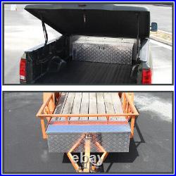 Fits 49 Heavy Duty Aluminum Tool Box Pickup Trailer Storage Underbody+Handle Fits 49 Heavy Duty Aluminum Tool Box Pickup Trailer Storage Underbody+Handle