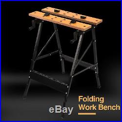 Folding Portable Work Bench Table Tool Garage Repair Workshop 70KG Capacity