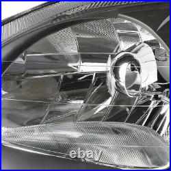 For 1999-2000 Honda Civic Pair Black/Amber Signal Headlight Head Lamp+Tool Box