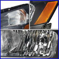 For 2003-2007 Honda Accord LED DRL Smoked Housing Amber Side Headlights+Tool Box