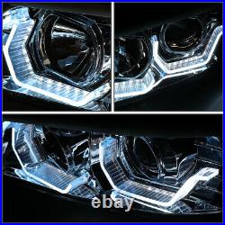 For 2009-2012 BMW 3-Series E90 3D LED Halo Projector Headlight+Tool Box Chrome