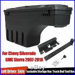 For Chevy Silverado GMC Sierra 07-18 Truck Bed Storage Box Toolbox Left Driver
