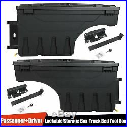For Chevy Silverado GMC Sierra 1500 2x Truck Bed Storage Box Toolbox Left Right