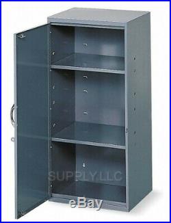 GARAGE SHOP WALL UTILITY CABINET Gray Steel Lockable Tool Storage Parts Shelves