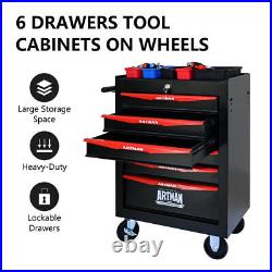 Garage Workshop Rolling Tool Chest 6 Drawer Tool Cart Tool Box Cabinet Organizer