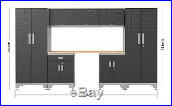 Garage storage cabinets and locker, 8PCS storage cabinets comb with black color
