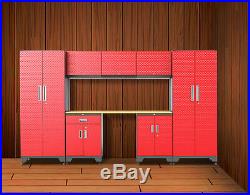 Garage storage cabinets and locker, 8PCS storage cabinets comb with black color