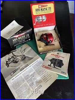 Garcia Abu-Matic 107 Spincast Reel in Original Box with Booklets & Tool