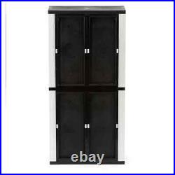 HDX Garage Cabinet Plastic Freestanding 35 x 71 x 18 Gray Storage Organizer