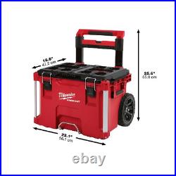 HOT SALE Milwaukee PACKOUT 22 Rolling Tool Box 48-22-8426 (Black/Red)