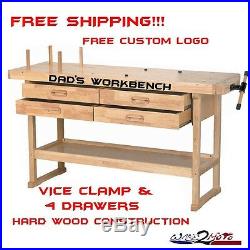 Hard Wood Garage Work Bench Table Reloading Machine Shop similar Gladiator Hobby