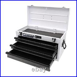 Heavy Duty 3-Drawer Tool Box Portable With Lock System Durable Steel Storage New Heavy Duty 3-Drawer Tool Box Portable With Lock System Durable Steel Storage New
